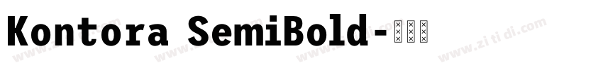 Kontora SemiBold字体转换 Kontora SemiBold字体转换